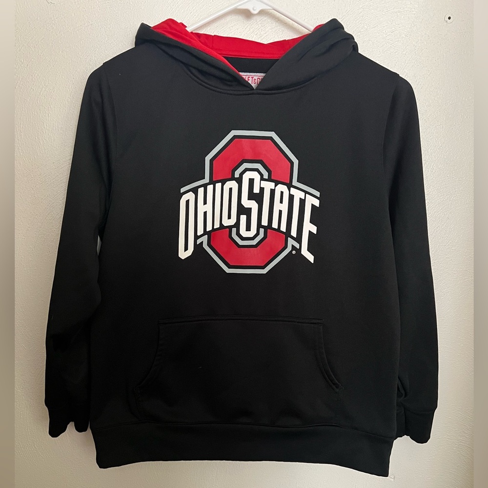 SCARLET & GRAY Classic Athleisure Big Logo Casual Hoodie‎ Red Black White Kids L